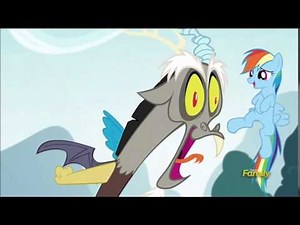 Discord and Rainbow Dash laughing