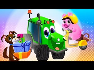 Tractorul Traca Ajută Animăluțele – Cântece Pentru Copii – Cu Dragoste Pentru Copii