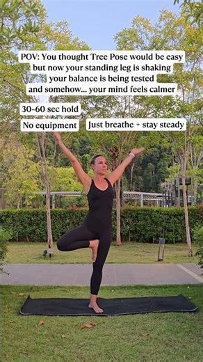 Why Tree Pose Is Harder Than It Looks #yogawithjen #youtubeshorts #shorts #treepose #balancetraining