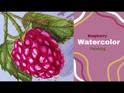 How to paint a Raspberry for beginners | Relaxing Art