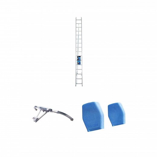 Werner 32 ft. Aluminum Extension Ladder (250 lb. Capacity), Stabilizer, and Ladder Covers (2-Pack) Combo - The Home Depot