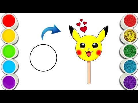 How to Draw Cute Pikachu from a Circle ⚡ Easy Drawing & Coloring for Kids