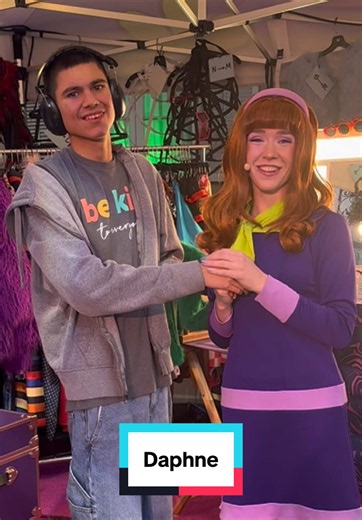 Daphne tossing the purple duck back and forth with Thomas #autism #universalstudios #universalstudioshollywood #scoobydoo #daphne