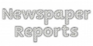 'Newspaper Reports' Display Lettering