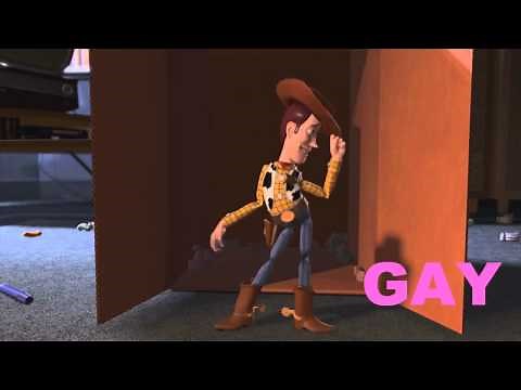 Toy Story 2 scene - Coming out of the closet (cardboard box)