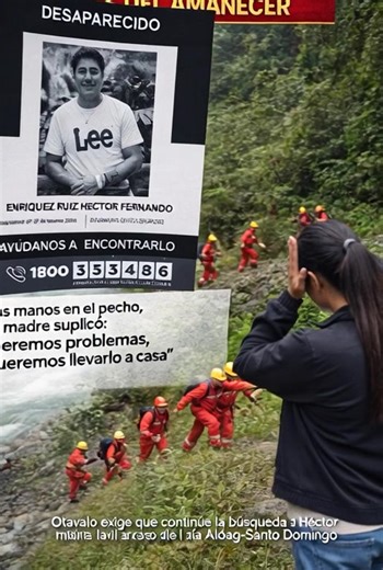 🔴 #ATENCIÓN | TRAGEDIA QUE CONMUEVE A OTAVALO Lo que comenzó como una búsqueda desesperada terminó en el peor escenario. Entre lágrimas, la madre de Héctor Fernando Enríquez Ruiz confirmó lo que nadie quería escuchar: 🕯️ “Sabemos que le quitaron la vid4… solo queremos su cuerpo para llevarlo a casa”. El joven habría sido interceptado la noche del 18 de febrero en Calderón y trasladado hacia la vía Alóag–Santo Domingo. Aunque hay detenidos y el vehículo fue localizado, su cuerpo aún no aparece.