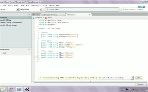 unity小游戏制作——狂暴机器人一对一小白教学视频1.4