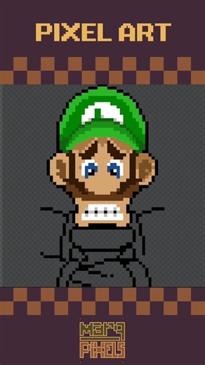 Pixel art - Luigi #pixelart #art