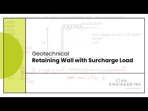 Geotech-Retaining Wall with Surcharge Load