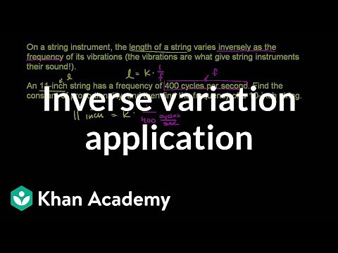 Inverse variation application | Rational expressions | Algebra II | Khan Academy