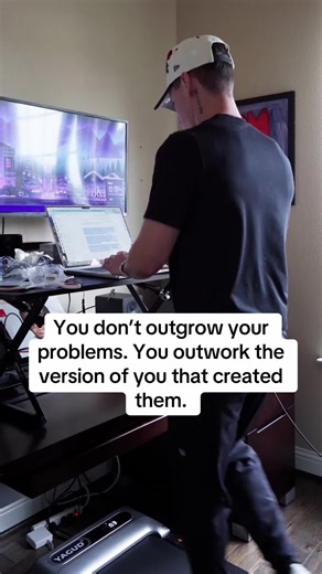 You don’t outgrow your problems. You outwork the version of you that created them. @jaredscottlive
