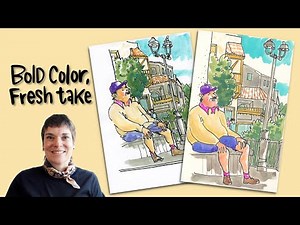 Urban Sketching in Gouache