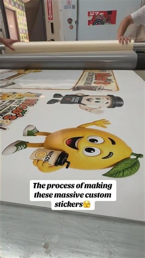 The process of making these massive custom stickers🫣