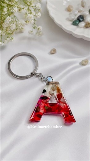 DIY Epoxy Resin Alphabet Keychain ❤️ Personalized Letter Keychain ❤️#keychain #resinart