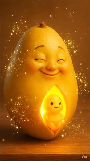 Mango Mom Gives Birth to Baby Mango 👶🥭 | Cutest Fruit Family Ever!