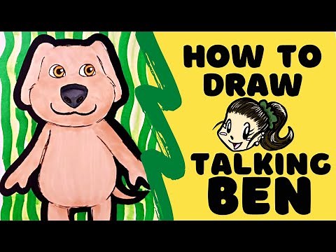 HOW TO DRAW - Talking Ben the Dog (Easy!)