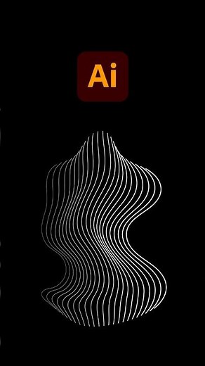 How to Create Abstract Wavy Line Art in Adobe Illustrator | Blend Tool Tutorial