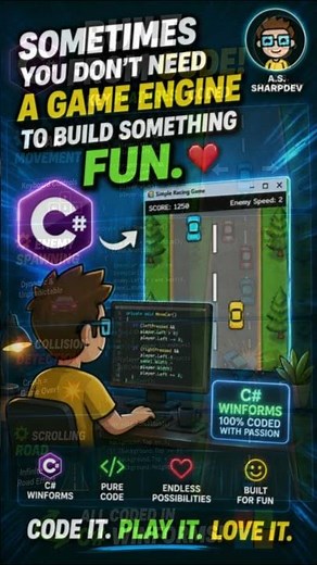 I Built a Racing Game with C#… NO Game Engine?! 🏎️🔥
