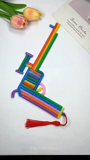 How to make gun with straw se gun Kaise banaen easy gun making idea pipe se gun banaye Diy Gun craft