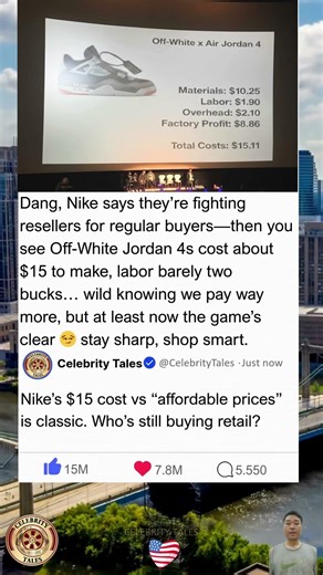 Nike: $15 Cost to Make Jordans, But "Fight" for Affordable Prices?
