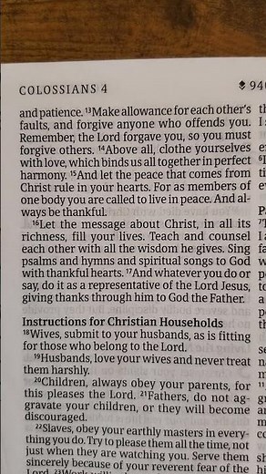 Book of Colossians, Chapter 3, Verses 12-17
