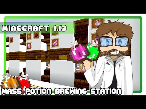 Minecraft Mass Potion Brewing Station Tutorial for Minecraft 1.13!