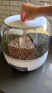 214K views · 389 reactions | Free up pantry space and keep things organized with this 360-rotating food dispenser  Easily store and access your dried grains, beans and lentils at the touch of a button! Get it on Amazon: https://amzlink.to/az0ltsxpAqPKy (We may make  from these links.) | Food Network | Facebook