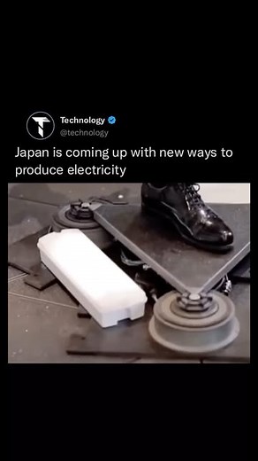 Technology on Instagram: "In Japan, electricity is being produced using piezoelectric tiles that convert mechanical pressure, such as footsteps, into small amounts of energy. This technology utilizes the piezoelectric effect, where specific materials generate an electric charge when subjected to mechanical stress. Commonly placed in high-traffic locations like train stations, these tiles capture the movement of pedestrians to create renewable energy, which can be used to power lighting, small de