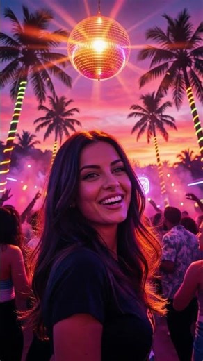 Magic Night Illusion 💫 80s Disco Energy | Girl Singing #shorts