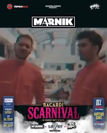 Witness DJ Marnik perform live in all his glory at The Bacardi Scarnival, Sri Lanka’s Biggest EDM Party! Grab your tickets now! LKR 5,000 and upwards! Calls - 077 526 8857 Online - https://shorturl.at/fzPFl On the 1st of November at Waters Edge!!! #AgastraEvents #BacardiScarnival #Halloween #EDM | Agastra