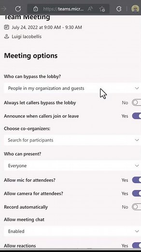 #shorts Microsoft Teams Add Co Organizer To Meeting