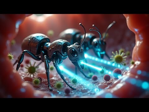 “AI Robot Ants vs Microbes Inside the Human Body 🤯”