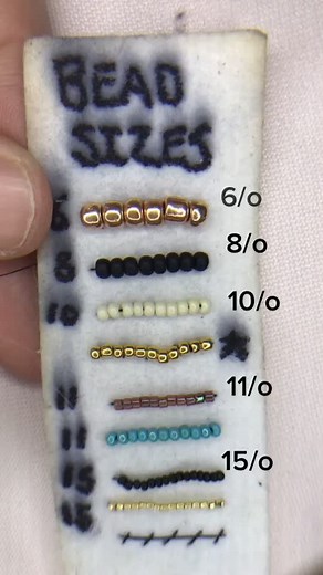 Basic bead sizes: #beading101 #beadingtiktok