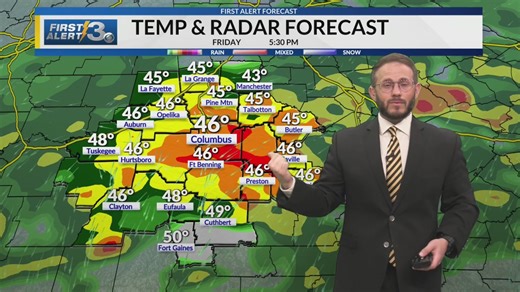 Pockets of sunshine this afternoon before a cold and wet pattern returns