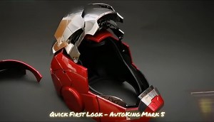 Watch Iron-man Helmet Electronic Mark 5 Helmet Wearable MK5 Helmet on Amazon Live