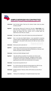 Interview sample you can practice at home. #interview #interviewquestions #interviewprep #interviewtips #jobseekers #followersreels #educational #followers #everyone | i.Assist