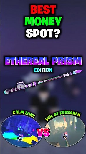 Best Money Spot for Ethereal Prism Rod in Fisch | Calm Zone vs Veil Forsaken 🤑 #fisch #roblox
