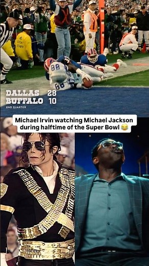 Michael Irvin watching Michael Jackson during Super Bowl 😂 #shorts #nfl #dallascowboys #superbowl