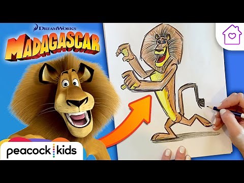 How to Draw ALEX from MADAGASCAR! | #CAMPDREAMWORKS DRAW-ALONG