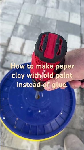 How to make paper clay without glue, using old paint as the binder.