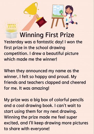 Winning First Prize #winningfirstprize🏆🏆 #winner #happy #drawingcompetition #atschool #fyp #foryoupage #fory #english #englishlesson #learnenglish #englishstories #englishtiktok #dailyenglishpractice #dailyenglish #learnontiktok
