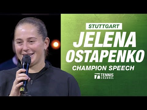 Jelena Ostapenko Championship Speech & New Car Test Drive | 2025 Stuttgart