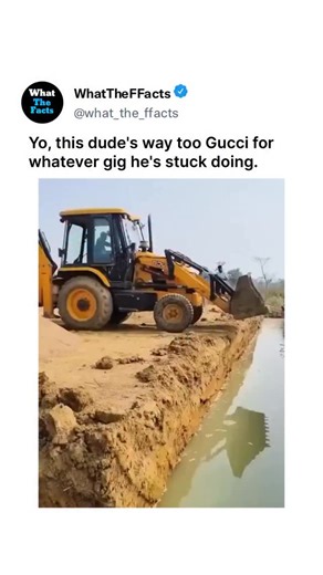 What_The_Facts on Instagram: "The video showcases a remarkable display of precision and mechanical skill as a JCB backhoe loader maneuvers across a wide, water-filled trench without the use of a bridge. The operator utilizes the machine’s hydraulic arms—both the front bucket and the rear backhoe—as temporary stabilizers and "legs" to lift the chassis and pivot the wheels across the gap. It begins with the operator firmly planting the front loader on the opposite bank to provide an anchor, follow