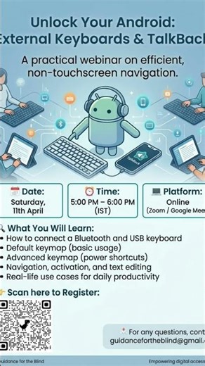 webinar on using an external keyboard with your Android device