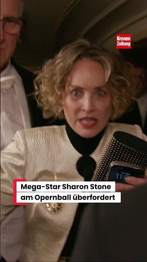 Mega-star Sharon Stone overwhelmed at the Vienna Opera Ball 😳 #news #operenball