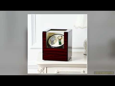 Double Watch Winder Automatic Rotation Wood Display Case Storage Organizer User Favorite