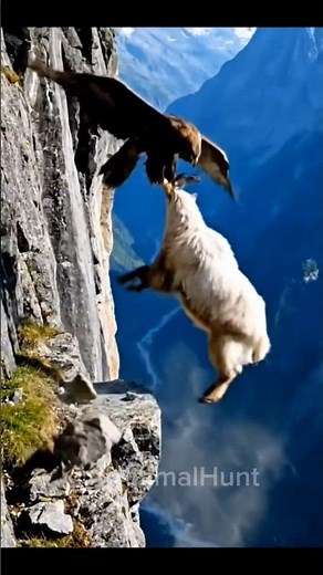 Eagle vs Mountain Goat | Real Cliffside Hunt!