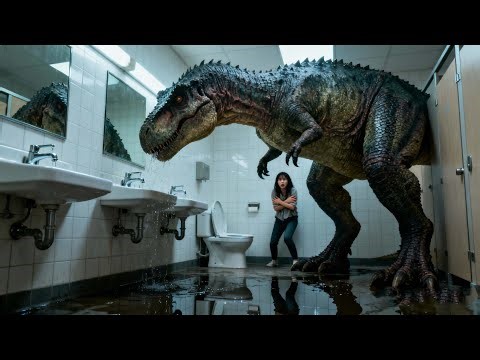 A dinosaur came to the human world and even came to the girls' bathroom to drink water!【异变暴龙】