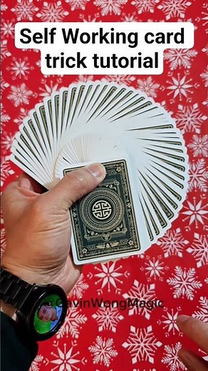 Christmas Card Trick TUTORIAL (Self working card trick)