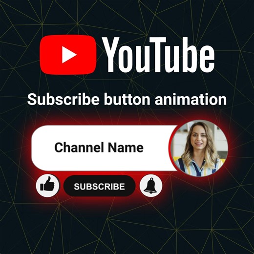 Animation d'abonnement YouTube personnalisée pour les introductions vidéo, bouton d'abonnement personnalisé et j'aime - Etsy France